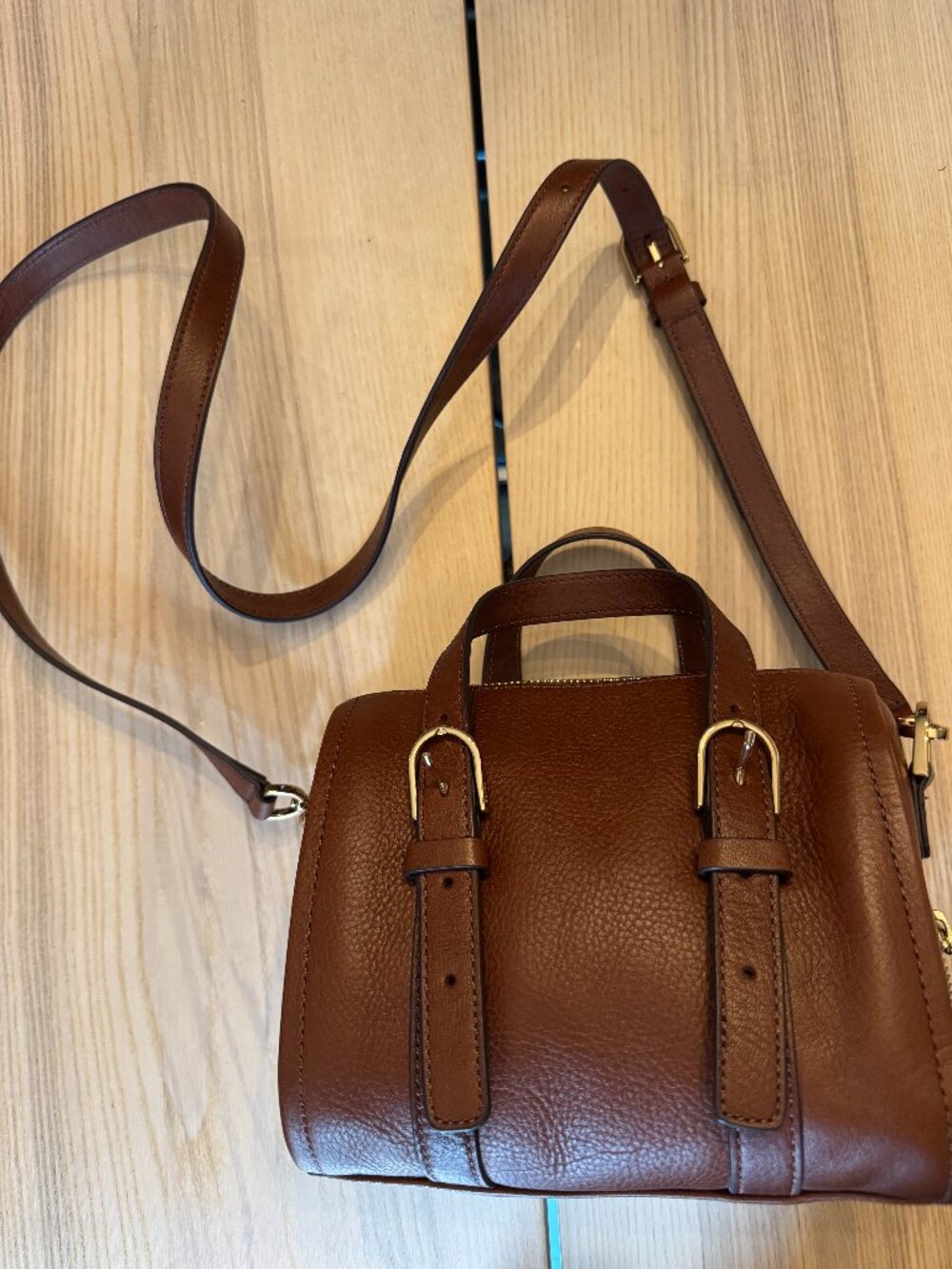 Fossil Carlie Mini Leather Satchel Bag